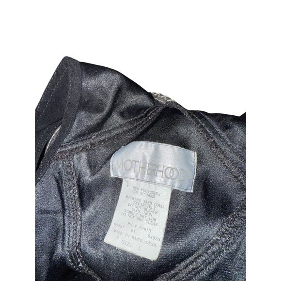 Motherhood Black Velvet Overalls with Adjustable Straps Size Large - Picture 4 of 4